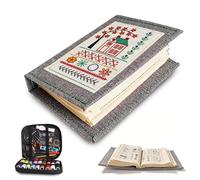 MENGON Embroidery Stitch Book, 2026 Neu DIY Embroidery Kit Tragbar Sticken Buch Set mit Schritt-Anleitungen für 143 Stiche Stickbuch zum Selber Stickens für Anfänger, Stricken, Basteln