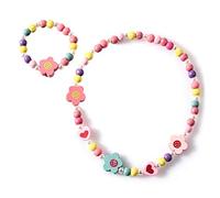 Mengonee Kinder-Cartoon-Halskette, bunter Tier-Kind-Schmuck, Blumen-Perlen, modisches Armband-Zubehör, Mengonee