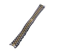 MENGXIU MENGKE 13mm 17mm 20mm 21mm Edelstahlarmband Herrenuhr Zubehör 20mm Kompatibel Mit Wasserdichtem Rolex Damenuhrenarmband(Silver gold,21mm)