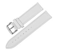 MENGXIU MENGKE Hochwertiges Echtlederarmband 13 Mm 14 Mm 16 Mm 17 Mm 18 Mm 19 Mm 20 Mm Uhrenarmbänder Kompatibel Mit DW(White-Silver,14mm)