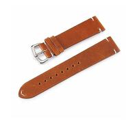 MENGXIU MENGKE Kalbsleder-Uhrenarmband 18 Mm 19 Mm 20 Mm 21 Mm 22 Mm 24 Mm Uhrenarmband Nähte Aus Echtem Leder Uhrenarmband Retro-Armband Mit Pins(Brown,22mm)