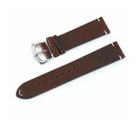 MENGXIU MENGKE Kalbsleder-Uhrenarmband 18 Mm 19 Mm 20 Mm 21 Mm 22 Mm 24 Mm Uhrenarmband Nähte Aus Echtem Leder Uhrenarmband Retro-Armband Mit Pins(Coffee,19mm)