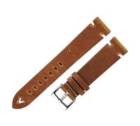 MENGXIU MENGKE Leder-Uhrenarmband Retro 18mm 20mm 22mm Ölwachs-Leder-Uhrenarmband Italienisches Schnellverschluss-braunes Rindsleder-Uhrenarmband Handgefertigt(Light Brown-Silver,22mm)