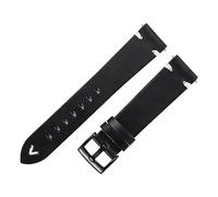 MENGXIU MENGKE Leder-Uhrenarmband Retro 18mm 20mm 22mm Ölwachs-Leder-Uhrenarmband Italienisches Schnellverschluss-braunes Rindsleder-Uhrenarmband Handgefertigt(Black-Black Buckle,22mm)