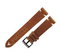 MENGXIU MENGKE Leder-Uhrenarmband Retro 18mm 20mm 22mm Ölwachs-Leder-Uhrenarmband Italienisches Schnellverschluss-braunes Rindsleder-Uhrenarmband Handgefertigt(Light Brown-Black,19mm)