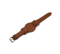 MENGXIU MENGKE Retro Handmade Herren Armbanduhrarmband 20mm 22mm 24mm Leder Manschette Uhr Armband Gelb Blau Schwarz Grün Rote Farbe Uhrenarmband(Brown-1_18mm)