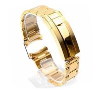 MENGXIU MENGKE Uhrenarmband Aus 316L-Edelstahl, Kompatibel Mit Rolex SUBMARINER DAYTONA Herrenuhrenarmband, Metallarmband 20 21 Mm(Gold,20mm With logo)