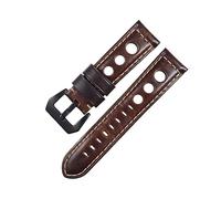 MENGXIU MENGKE Uhrenarmband aus Leder, Vintage, 20 mm, 22 mm, 24 mm, für Herren, echter Gürtel, Braun, Schwarz, 22mm, Leder, Ohne Edelstein