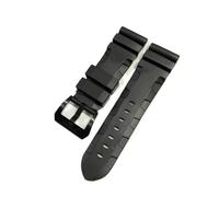 MENGXIU MENGKE Uhrenarmband kompatibel mit Panerai SUBMERSIBLE PAM 441 359 weiches Silikonkautschuk 24 mm 26 mm Herrenuhrenarmband Uhrenzubehör Uhrenarmband(Black-Black Buckle2,26mm)