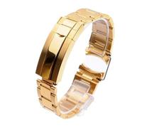 MENGXIU MENGKE Uhrenarmband Kompatibel Mit Rolex Daytona Water Ghost Submariner Uhrenzubehör Band Kette 20 Mm 21 Mm Uhrenarmband Aus Massivem Edelstahl(All Gold,20mm No Logo)