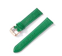 MENGXIU MENGKE Uhrenarmband Mit Palmenmuster, Oberschicht Aus Kalbsleder, 18 Mm, 20 Mm, 22 Mm, 24 Mm, Echtes Leder-Uhrenarmband-Zubehör(Green rose,21mm)