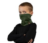 menique Kinder Merino Schlauchschal - 100% Merinowolle Loop Schal, Halstuch, Halswärmer, Kinderschal Winter, Atmungsaktiv Dünner Fleece Loop, Mädchen Jungen fur Skifahren & Outdoor, Dunkelgrün