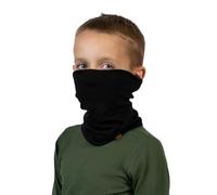 menique Kinder Merino Schlauchschal - 100% Merinowolle Loop Schal, Halstuch, Halswärmer, Kinderschal Winter, Atmungsaktiv Dünner Fleece Loop, Mädchen Jungen fur Skifahren & Outdoor, Schwarz