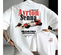 Men's 100% Cotton T-Shirt with Double-Sided Print, 1988 F1 Champion Racing Car Pattern T-Shirt, Fan Art Pattern T-Shirt, Men's Clothing, 220g Pure Cot