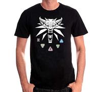Men's 3 Wild Hunt Medallion & Signs of Witcher T-Shirt L