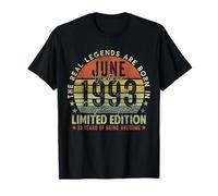 Mens 33rd Birthday Legends June 1996 Vintage 33 Years Old T-Shirt