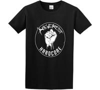 Men's Angerfist Hardcore Techno Gabber MOH Dutch Rave Scene Terror Music Raver Design Cotton T Shirt Black XXL