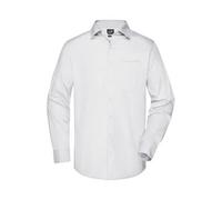 Men's Business Shirt Long-Sleeved Klassisches Shirt aus strapazierfähigem Mischgewebe weiß, Gr. XL