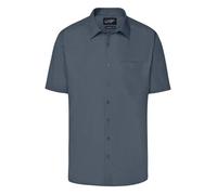 Men's Business Shirt Short-Sleeved Klassisches Shirt aus strapazierfähigem Mischgewebe grau, Gr. 6XL