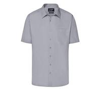 James & Nicholson Herren Popeline Business Hemd kurzarm JN644 steel S