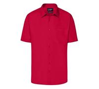 Men's Business Shirt Short-Sleeved Klassisches Shirt aus strapazierfähigem Mischgewebe rot, Gr. S