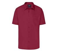 Men's Business Shirt Short-Sleeved Klassisches Shirt aus strapazierfähigem Mischgewebe rot/weinrot, Gr. 6XL