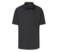 Men's Business Shirt Short-Sleeved Klassisches Shirt aus strapazierfähigem Mischgewebe schwarz, Gr. 3XL