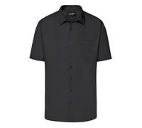 Men's Business Shirt Short-Sleeved Klassisches Shirt aus strapazierfähigem Mischgewebe schwarz, Gr. 6XL