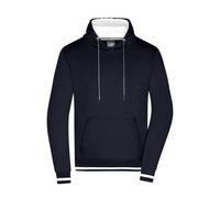 Men's Club Hoody Kapuzensweat im modischen Design weiß/blau, Gr. M