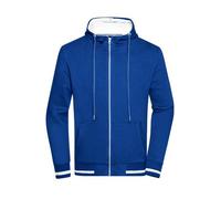 Men's Club Sweat Jacket Sweat-Jacke mit Reißverschluss und Kapuze weiß/blau, Gr. M
