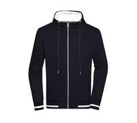 Men's Club Sweat Jacket Sweat-Jacke mit Reißverschluss und Kapuze weiß/blau, Gr. M