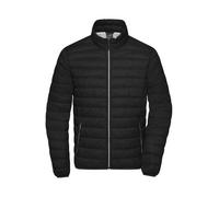 James & Nicholson - Herren Daunenjacke JN1140, schwarz/silber, Größe XL