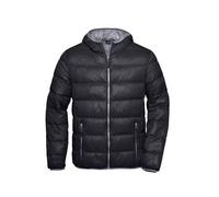 James & Nicholson Leichte Herren Daunenjacke JN1060 - Schwarz / grau | M