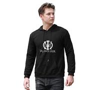 Men's Dream Theater Logo Printed Pullover Hoodies Long Sleeve Hooded Sweatshirt Black S