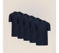 Men's Essentials Navy Shirt 5-Pack - Blau / 3XL