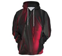 Men's Fashion Pullover Herren Mit Kapuze Zip Hoodie Y2K 3D Druck Langarm Und Tasche Bunte Gestreiftes Pulli Hooded Up