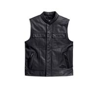 Men's Foster Leder Weste, XXL XXL schwarz