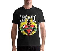 Men's H2O Band Shirt Man Soft Classic Short Sleeve O Neck Cotton Tees Tops L