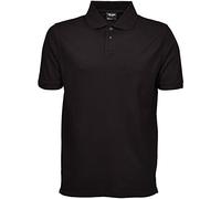 Tee Jays Herren Polo-Shirt Heavy Polo Piqué Kurzarm Bio-Baumwolle Schwarz XL