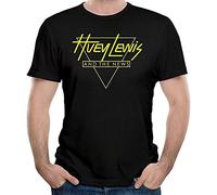 Men's Huey Lewis and The News American Rock Band Round Neck T-Shirt XL Black