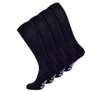 Mens Knee High Diabetiker Socken | Dr.Socks | Extra Wide Loose Long Bamboo Socken für geschwollene Beine - Schwarz EU 43 - 45