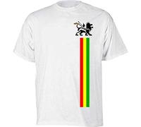 Men's Lion of Judah Reggae T Shirt White M