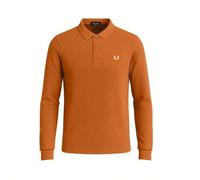 Men's Long Sleeve Polo Shirt Orange