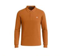 Men's Long Sleeve Polo Shirt Orange