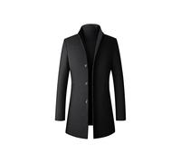 -*-Mens Long Trench Coats Cashmere Winter Jackets Wool Blends Autumn Overoat Male Business Casual Windbreaker PlSize