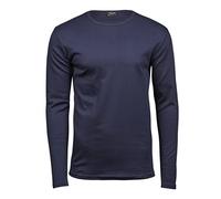 Tee Jays Men's LS Interlock T-Shirt - Navy - L