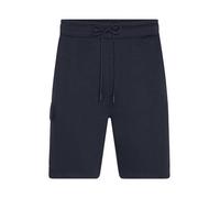 Men's Lounge Shorts Modische, kurze Sweat-Hose aus BIO-Baumwolle im Cargo-Style blau, Gr. L