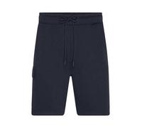Men's Lounge Shorts Modische, kurze Sweat-Hose aus BIO-Baumwolle im Cargo-Style blau, Gr. S