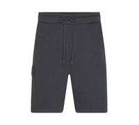 Men's Lounge Shorts Modische, kurze Sweat-Hose aus BIO-Baumwolle im Cargo-Style grau, Gr. M