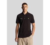 Men's Lyle and Scott Plain Polo Shirt Co-Ordinates Print in black M